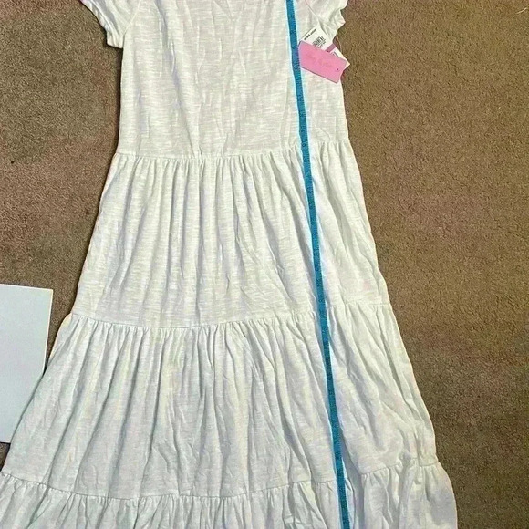 Lacey Tiered Puff-Sleeve Dress, Created for Macy's NWT MSRP $99 - Picture 7 of 8